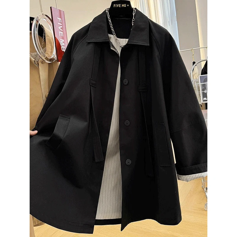 2025新款高级感洋气宽松休闲中长款风衣女春秋薄款气质工装外套潮