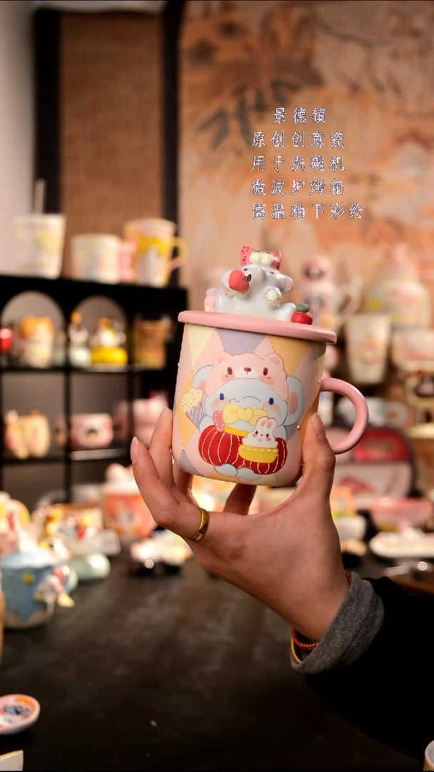 摆件陶旺的可以陶瓷手工手绘设计师款