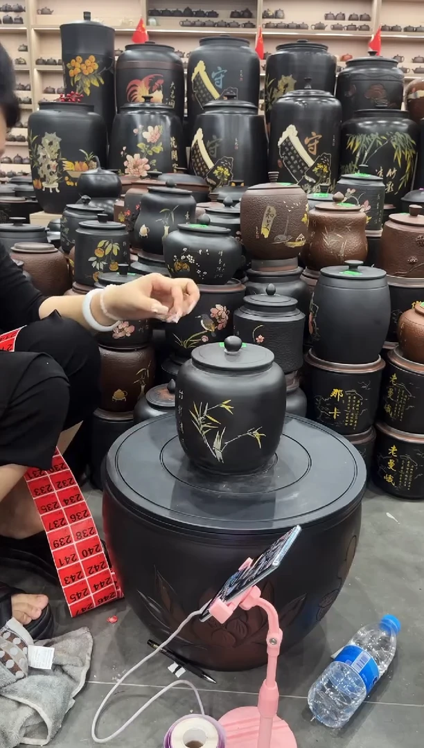 罐大大瑕疵茶叶罐 213  冬瓜彩填