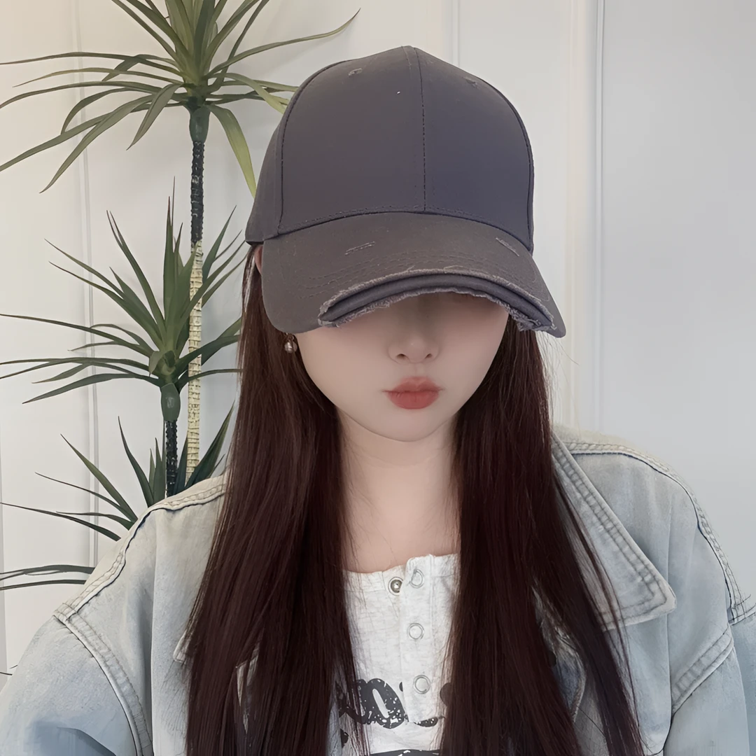 【净版大帽檐】大头围大圆脸帽子棒球帽鸭舌帽硬顶百搭休闲