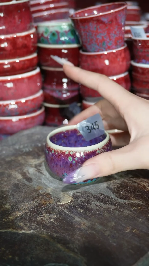 摆件陶精品窑变钧瓷茶器