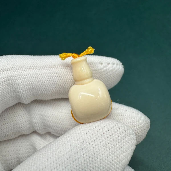 M2600 天然猛犸牙玉龙榫卯三通12.7*21.3 支持鉴定假一罚四