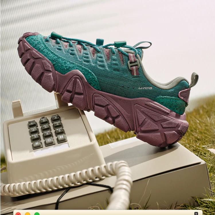 【新品首发】李宁沙丘26新款反光低帮厚底5.5增高户外休闲鞋AGCV364