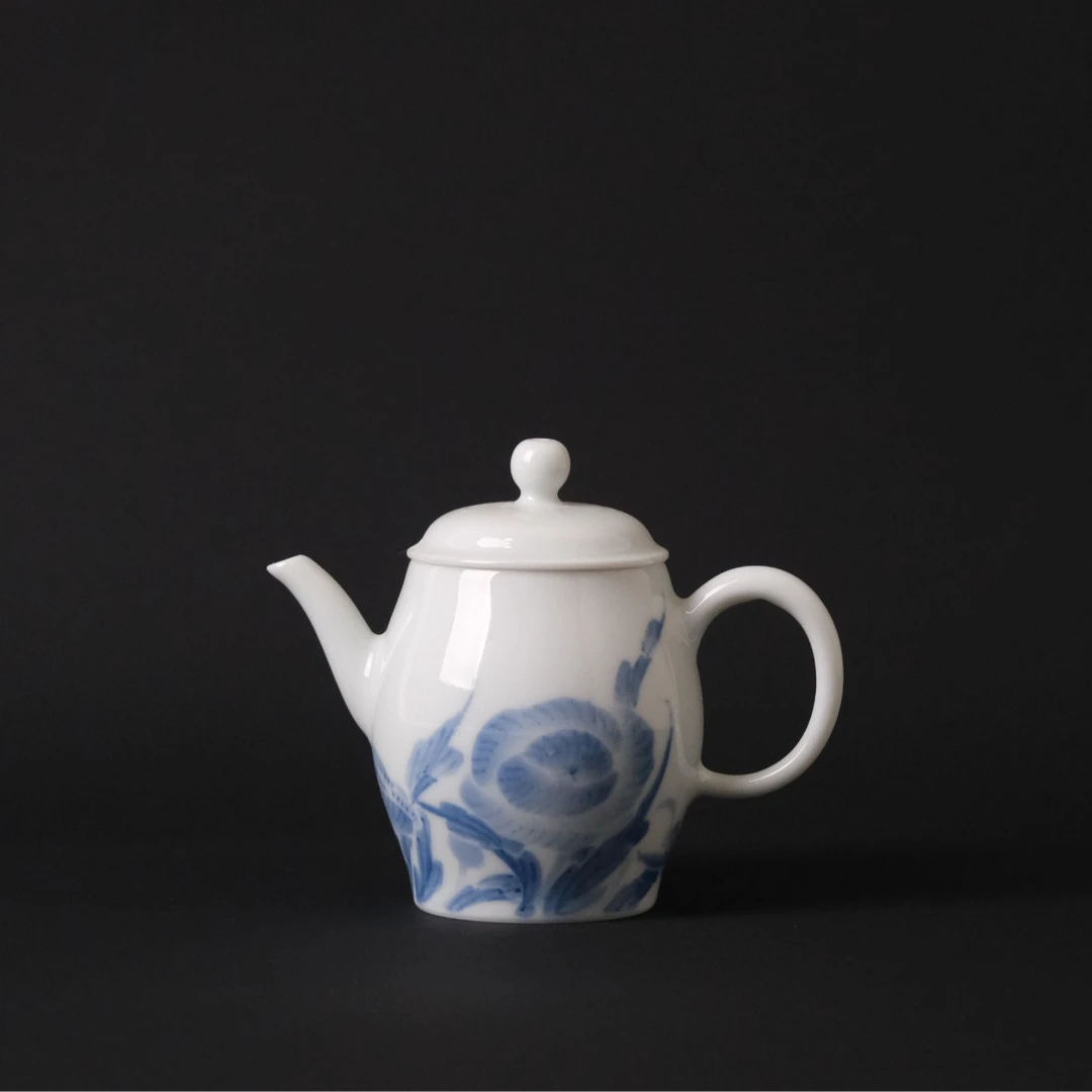 当代 青花虞美人茶壶-150cc