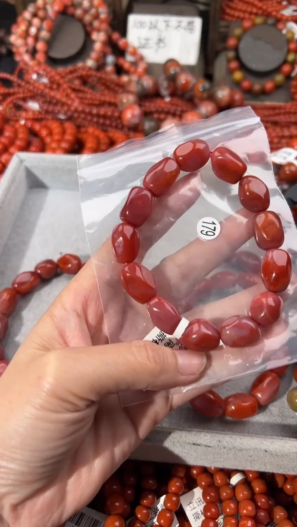 南红玛瑙手串未镶嵌12