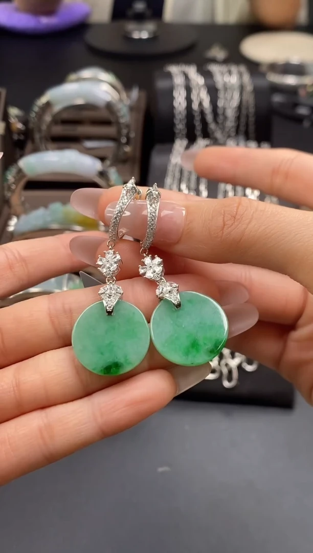 颈饰银S925镶嵌翡翠17414