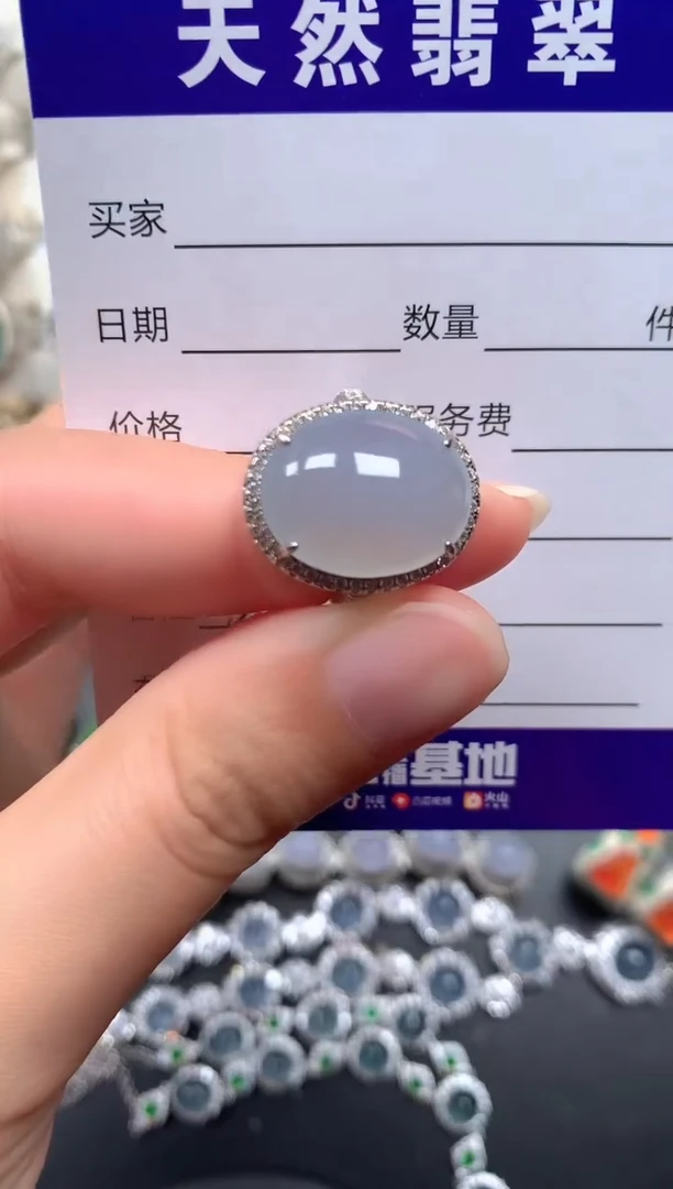 银S925镶嵌戒指翡翠36