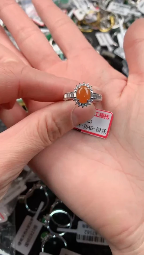 银S925镶嵌戒指翡翠111111   4