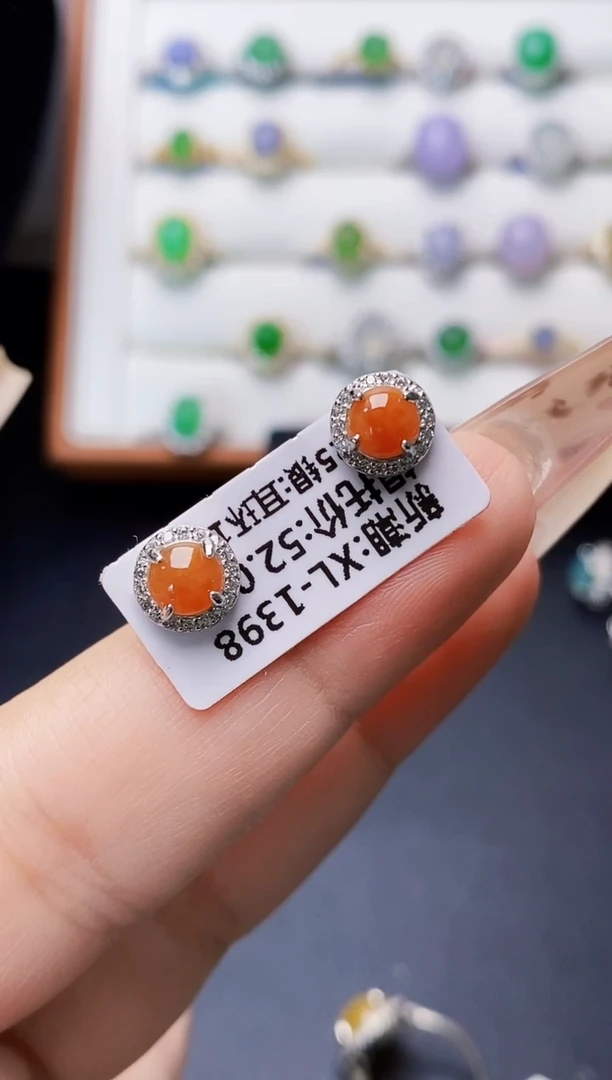 银S925镶嵌戒指翡翠0272