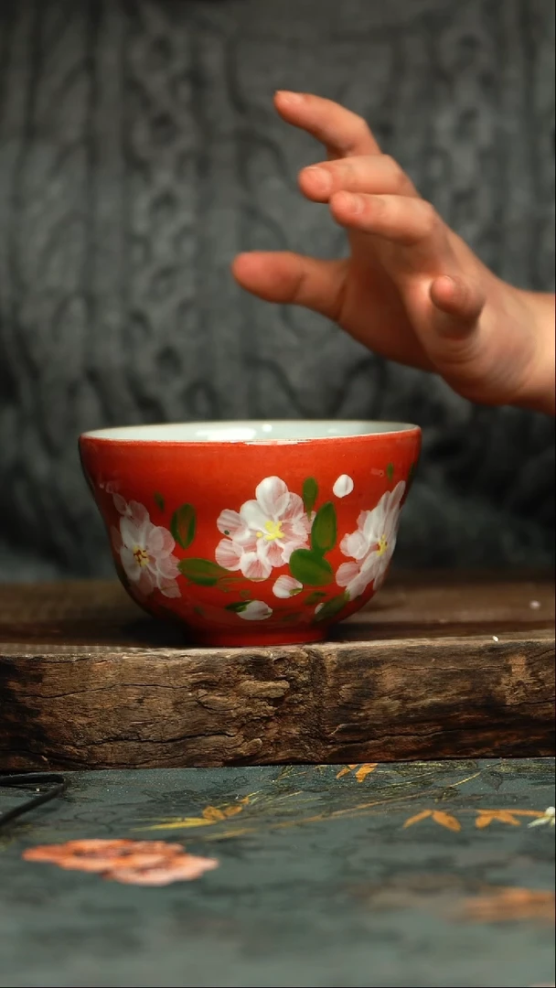 【闪购商品】杯釉下彩手工手绘同款陶器