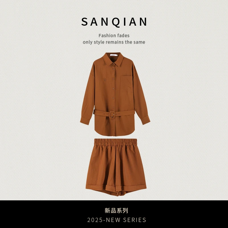 SANOIAN·宋三千【197】款复古长袖显瘦休闲套装女HBZC622076 nnassa