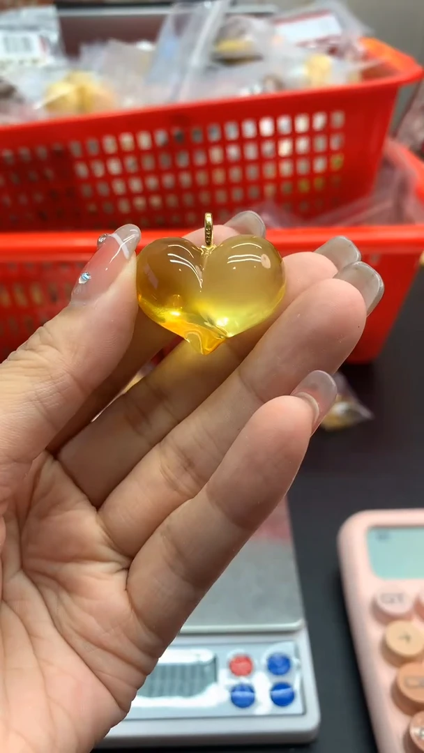 银S925镶嵌琥珀珠宝奇石323