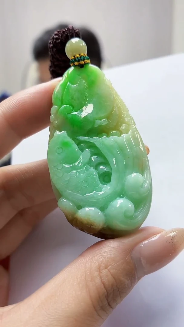 未镶嵌定制翡翠4917MM-毛货挂件19