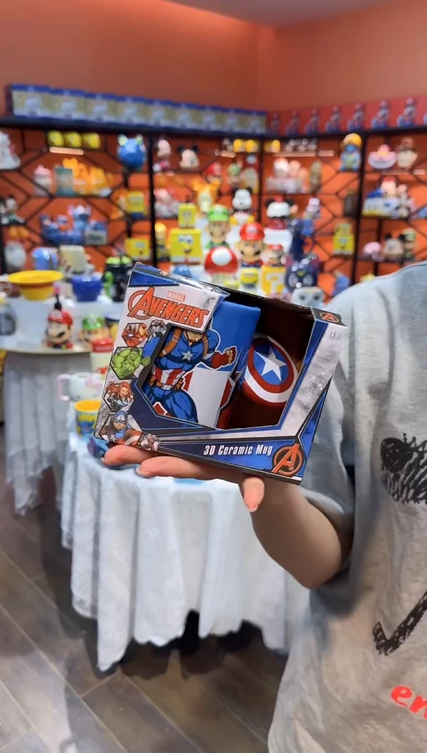 瓷片@@美国队长盾牌陶瓷水杯