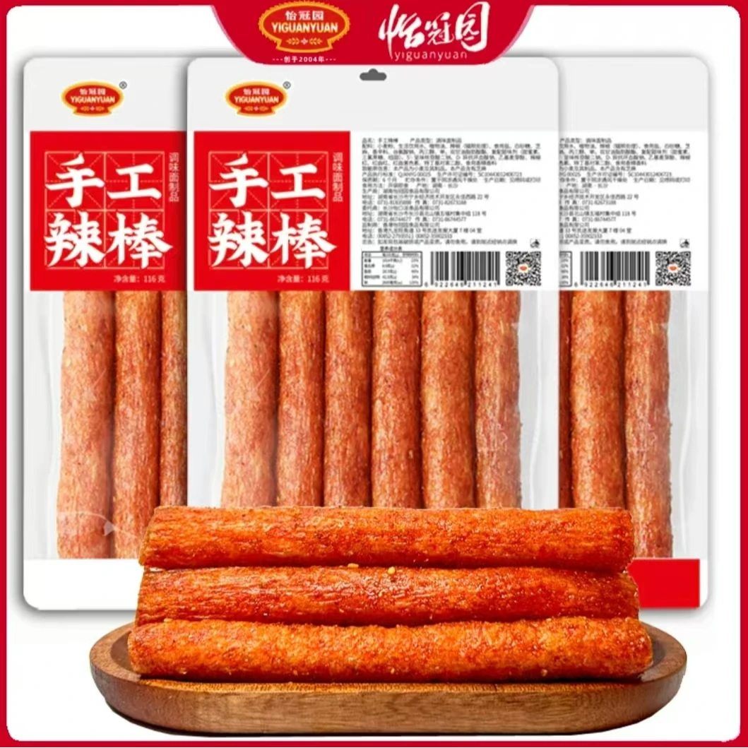 怡冠园手工辣棒116g棒棒香粗辣条网红面筋休闲零食小吃