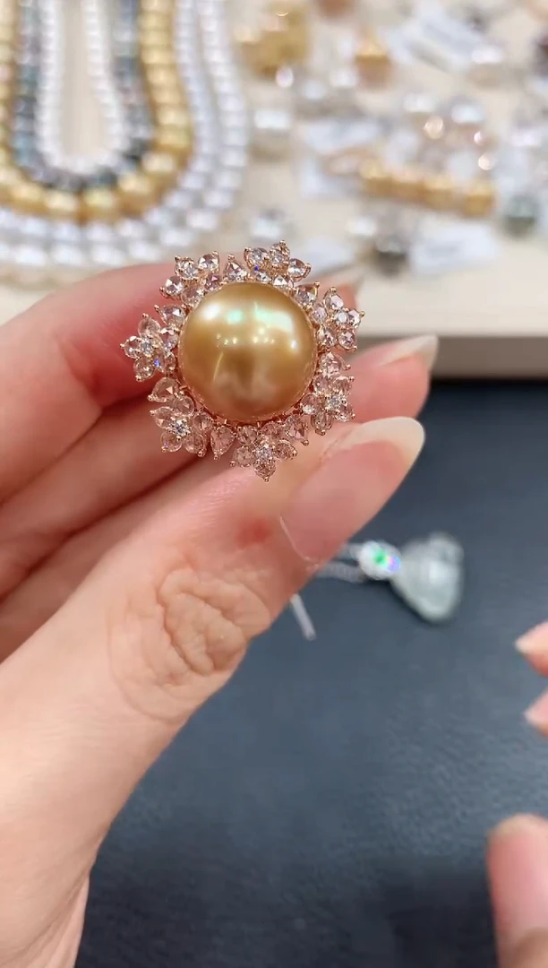【闪购商品】海水珍珠戒指18K金镶嵌m57