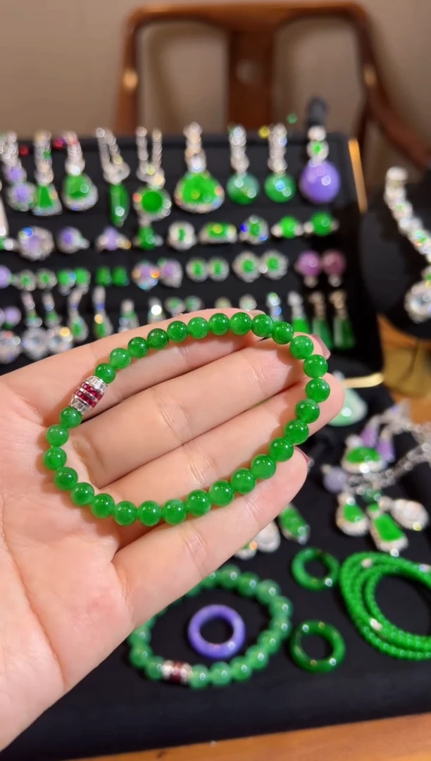 未镶嵌手串翡翠珠珠手串