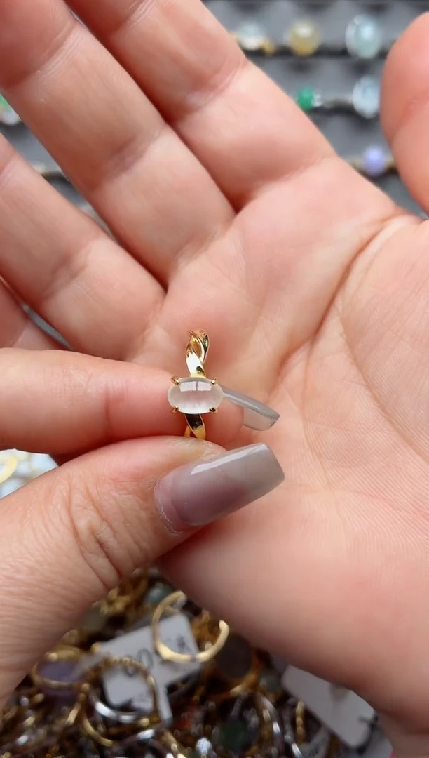 银S925镶嵌戒指翡翠.