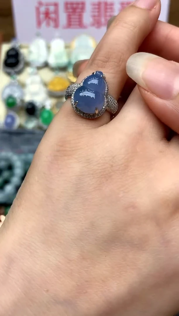 翡翠戒指18K金镶嵌443-中国好珍宝