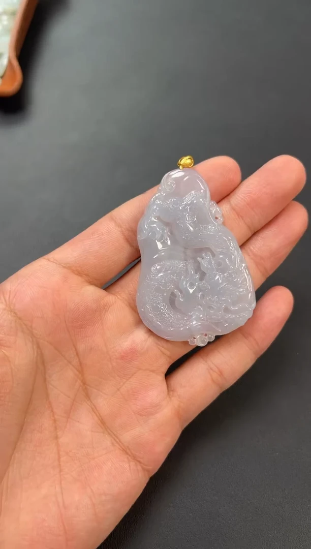 【闪购商品】翡翠吊坠(赠链)18K金镶嵌翡翠吊坠JJFC166