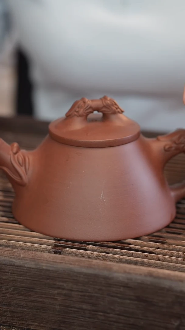 茶壶紫砂霸王龙瓢 变色龙 半手工 350cc