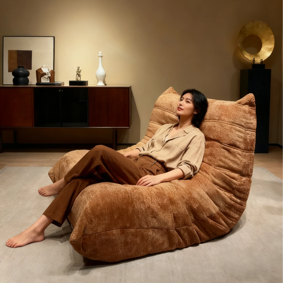 网红家具懒人沙发椅毛毛虫沙发卧室单人沙发榻榻米能搭劳伦斯沙发