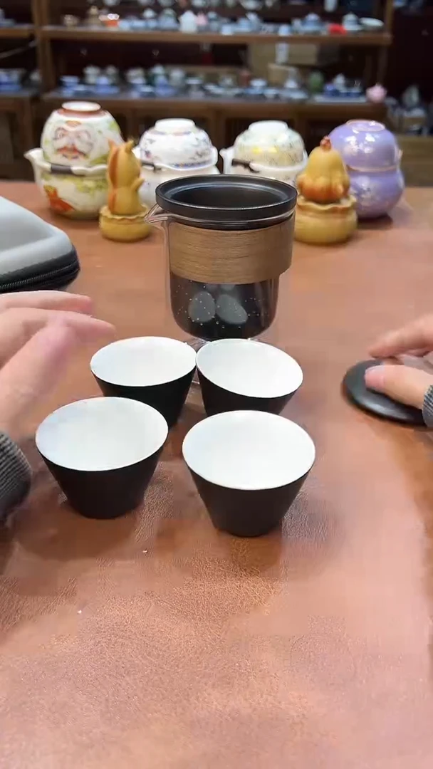 真的很便宜会开片的旅行茶具