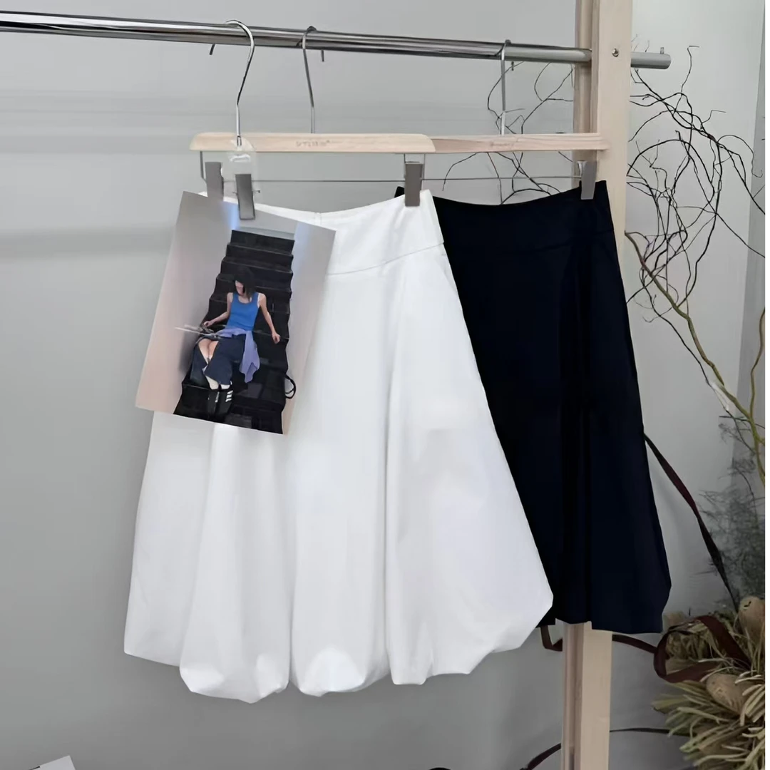 【SUYA定制】设计感花苞半身裙女春蓬蓬云朵裙休闲中长裙66111