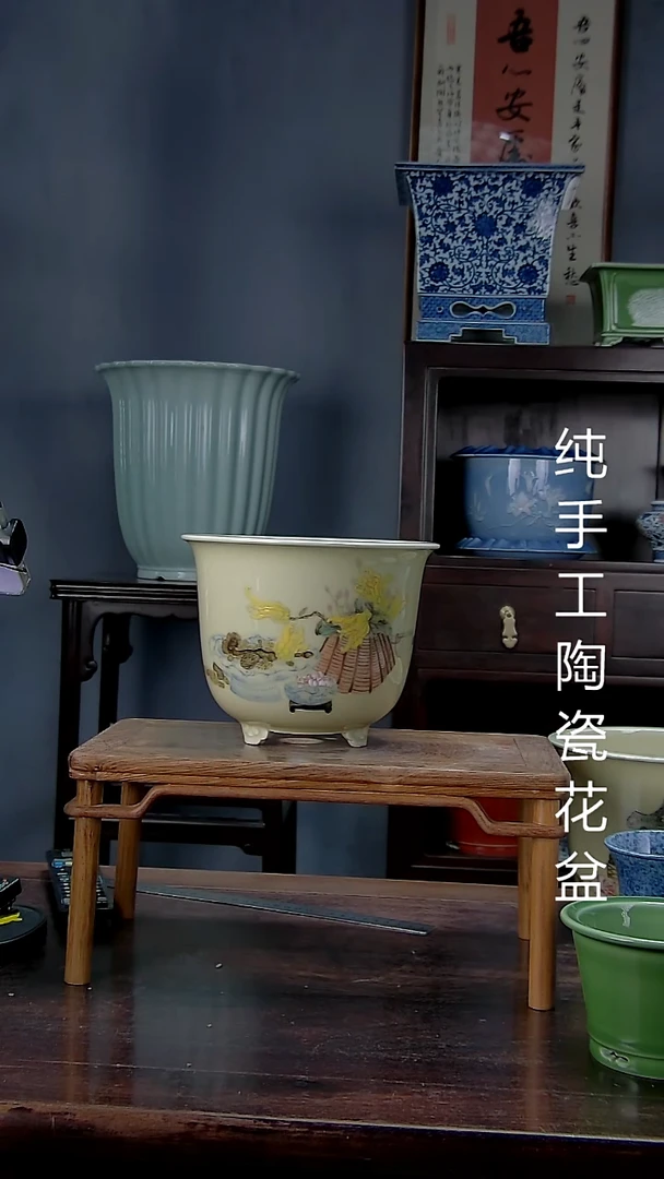 景德镇陶瓷手工花盆
