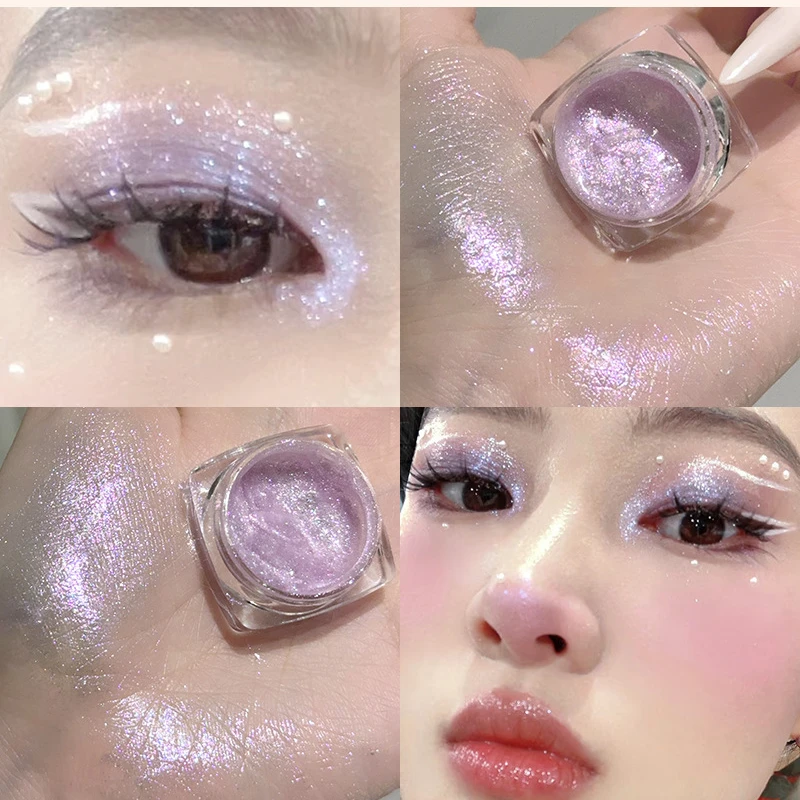 爆闪小灯泡啫喱液体单色眼影！截断提亮超闪珠光亮片单色液体眼影