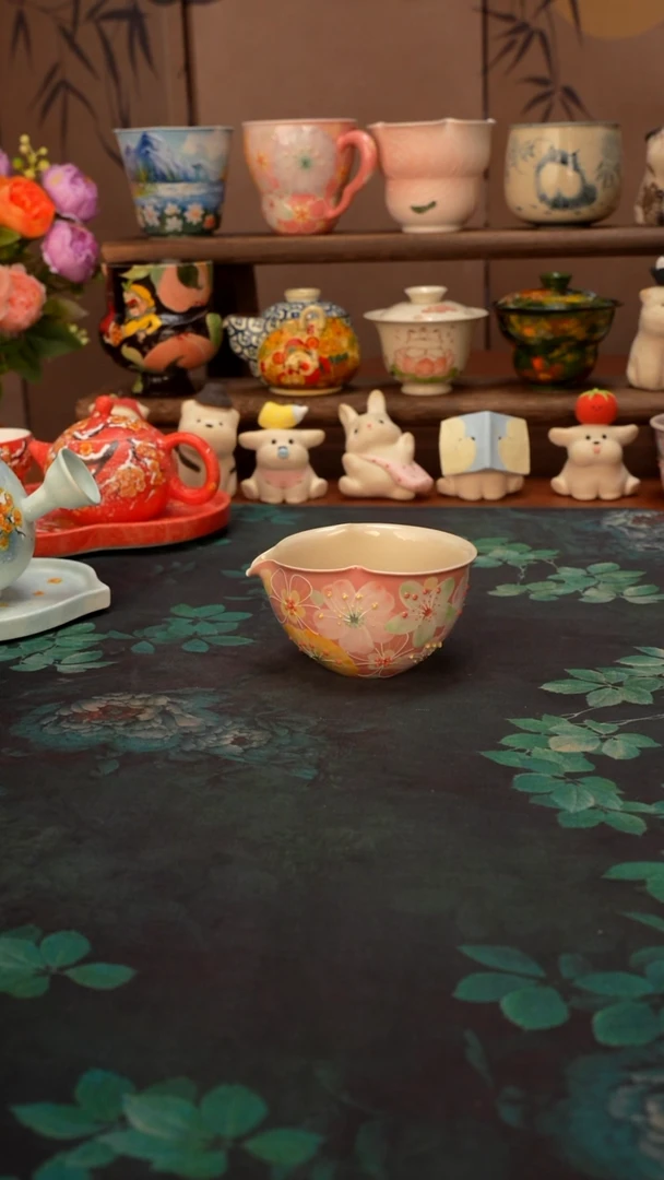 花满蹊  粉色公道杯