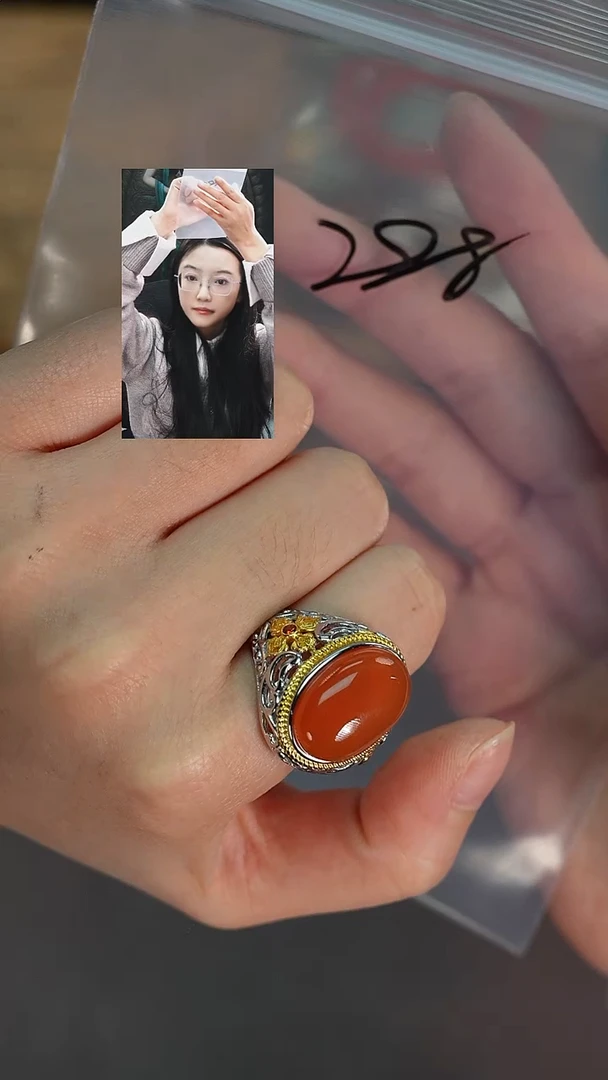 未镶嵌南红玛瑙戒指惊**梦若雨臣品质回血