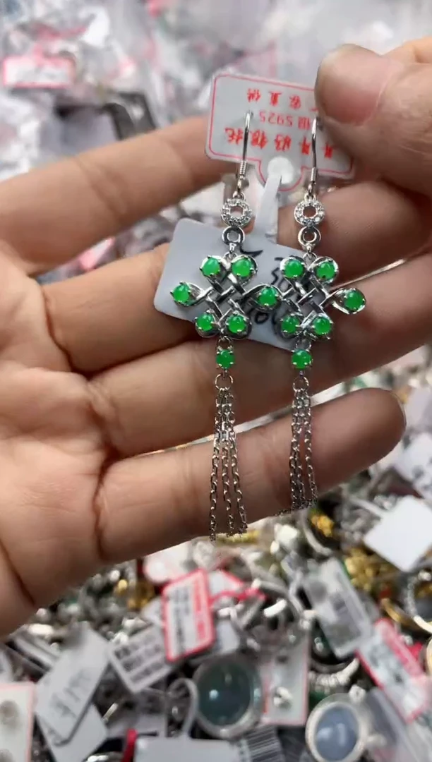 银S925镶嵌戒指翡翠16             1