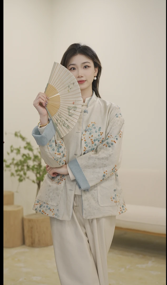 双面穿春款外套  新中式手工盘扣风衣