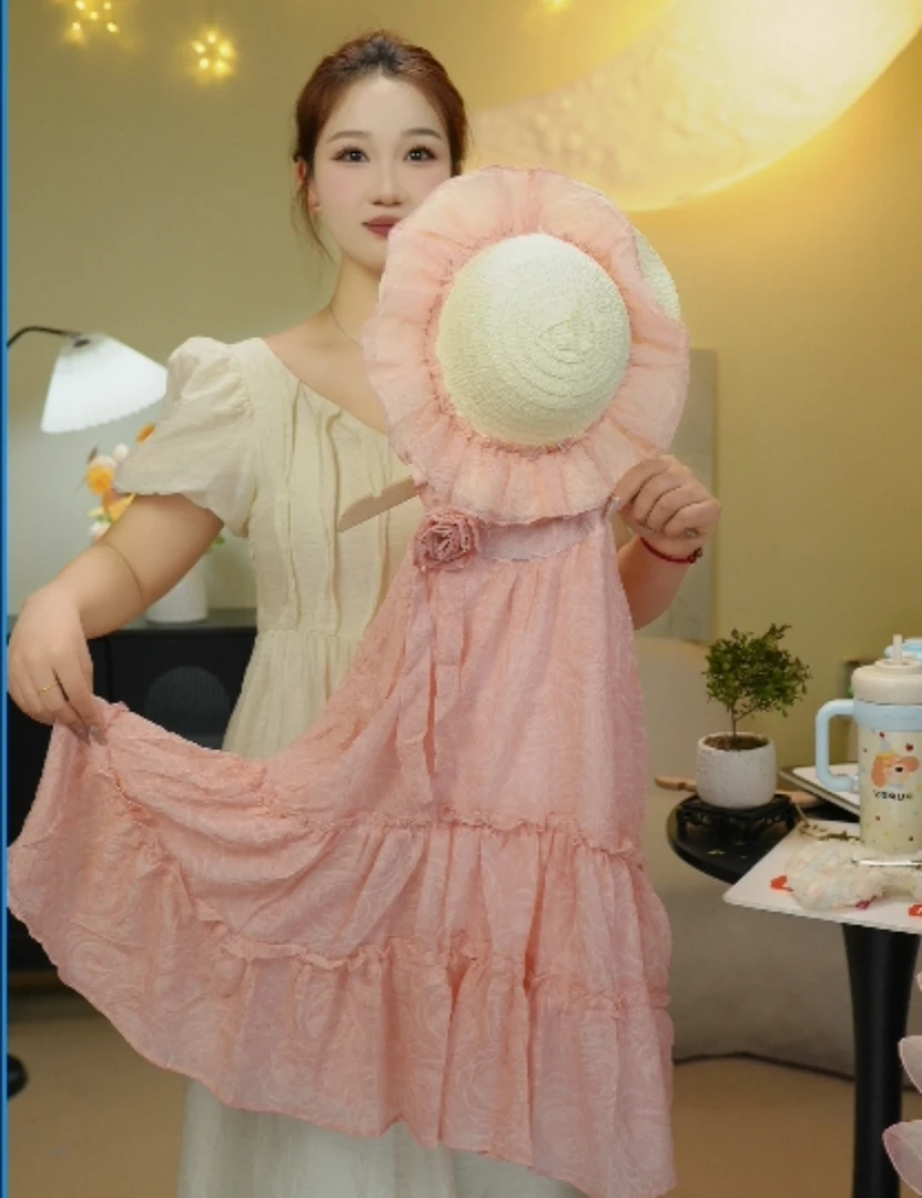 女童2025夏季新款拼接无袖夏季薄款女童公主长款连衣裙公主裙