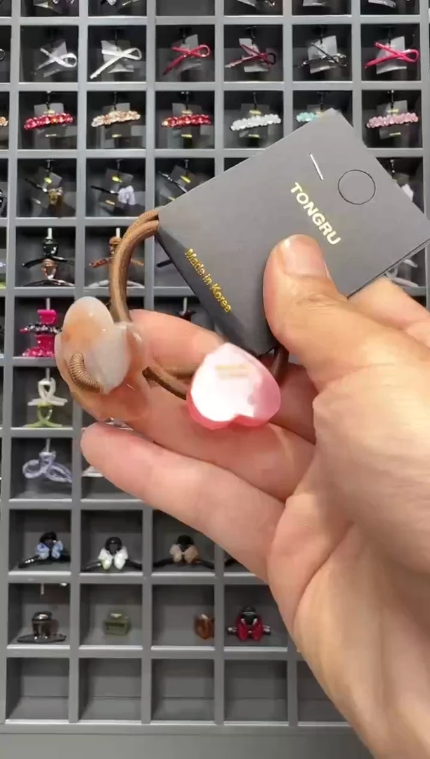 醋酸非金属韩国醋酸品牌发饰太阳花+爱心头绳两个一套