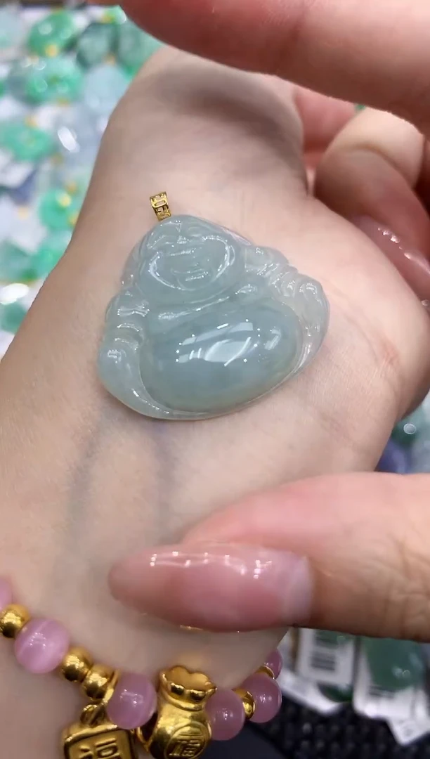 翡翠18K金镶嵌颈饰111111111111