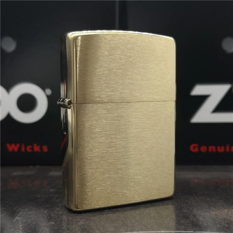 【老李鉴定】ZIPPO打火机美版原版常规黄铜拉丝光板BMJ1