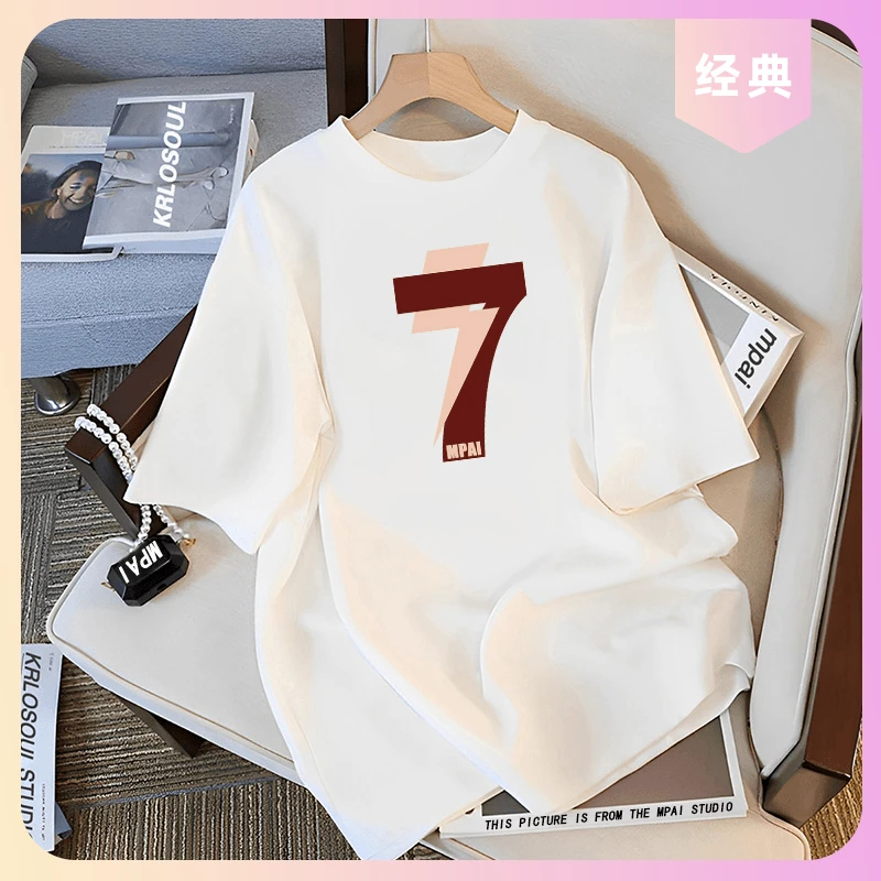 夏季新款短袖男t恤美式潮牌圆领宽松ins潮流休闲半袖男装体恤衫