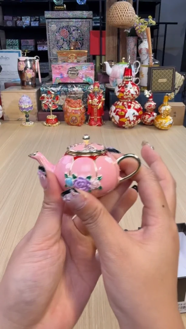 179七宝粉色小茶壶