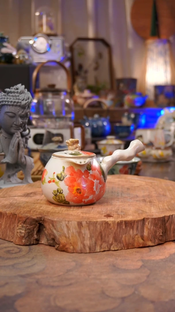杯子牡丹花手工手绘手工手绘