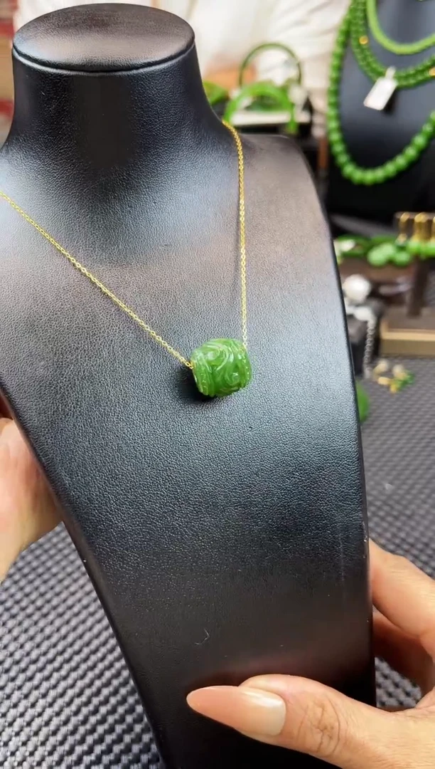 【闪购商品】和田玉（糖玉）吊坠未镶嵌FG011路路通单珠