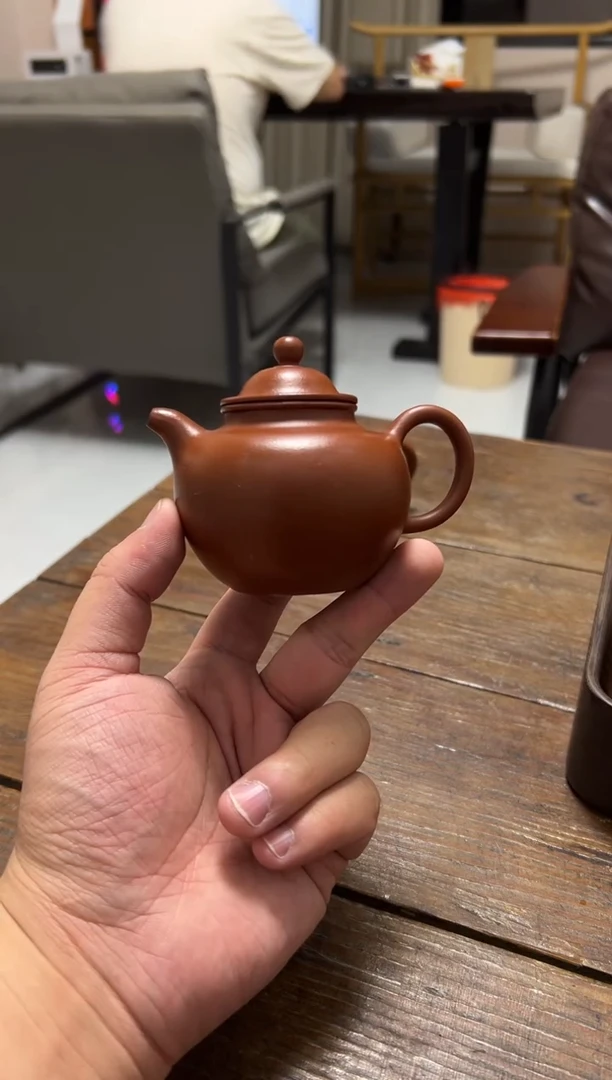 茶壶紫砂朱泥三章掇球壶