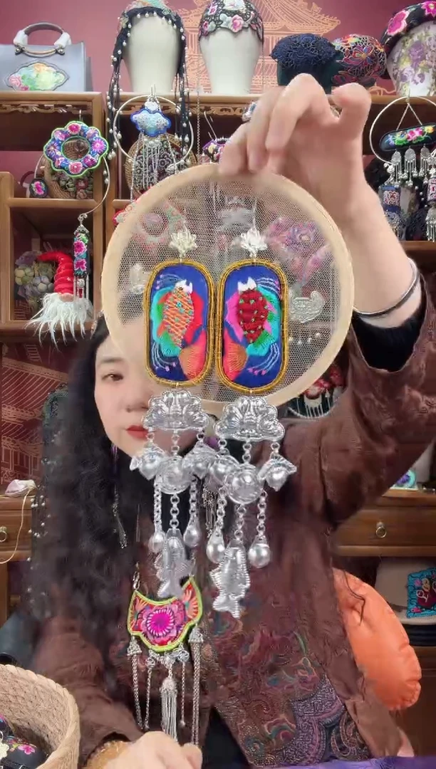 刺绣耳环122甜甜家