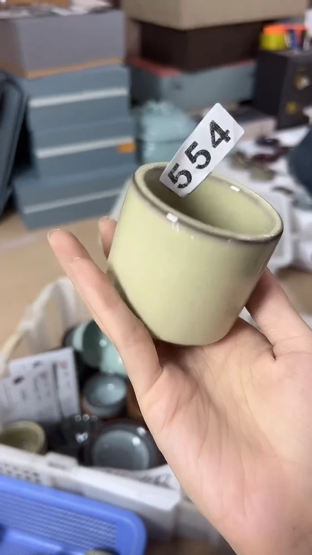 龙泉云间青瓷小米茶器