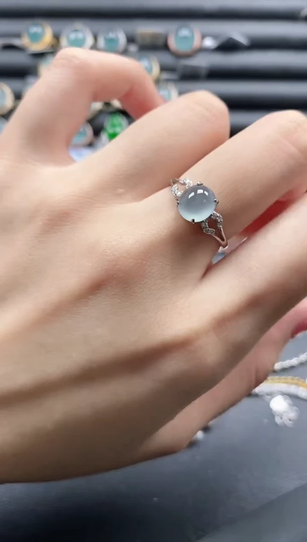 【闪购商品】翡翠戒指银S925镶嵌11111