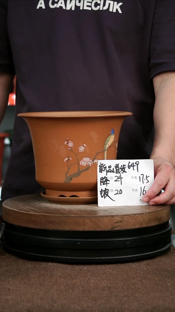 紫砂花盆649+Z 花卉工艺