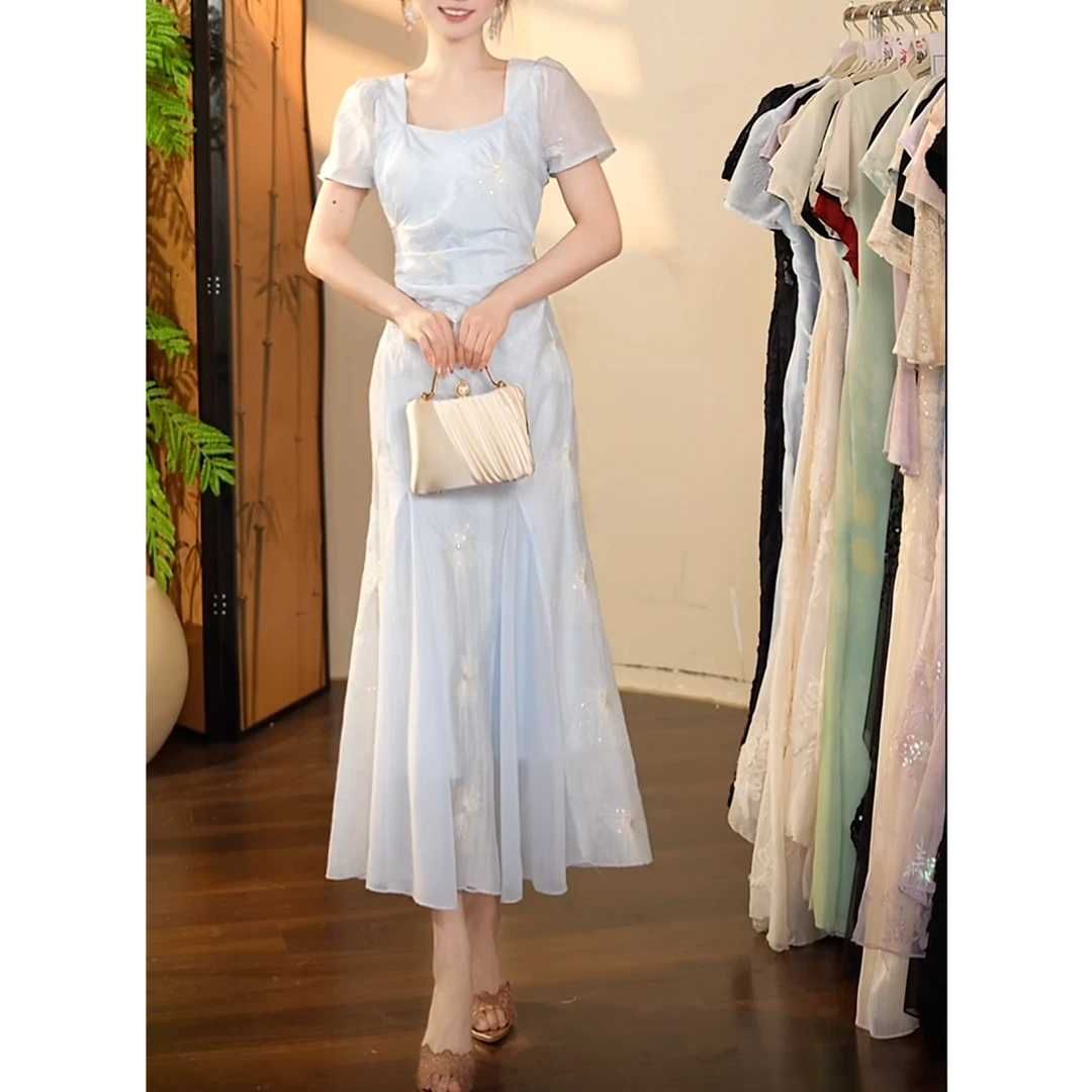 2店-温迪定制-1404（泡沫之夏）连衣裙“75天丝”X1227
