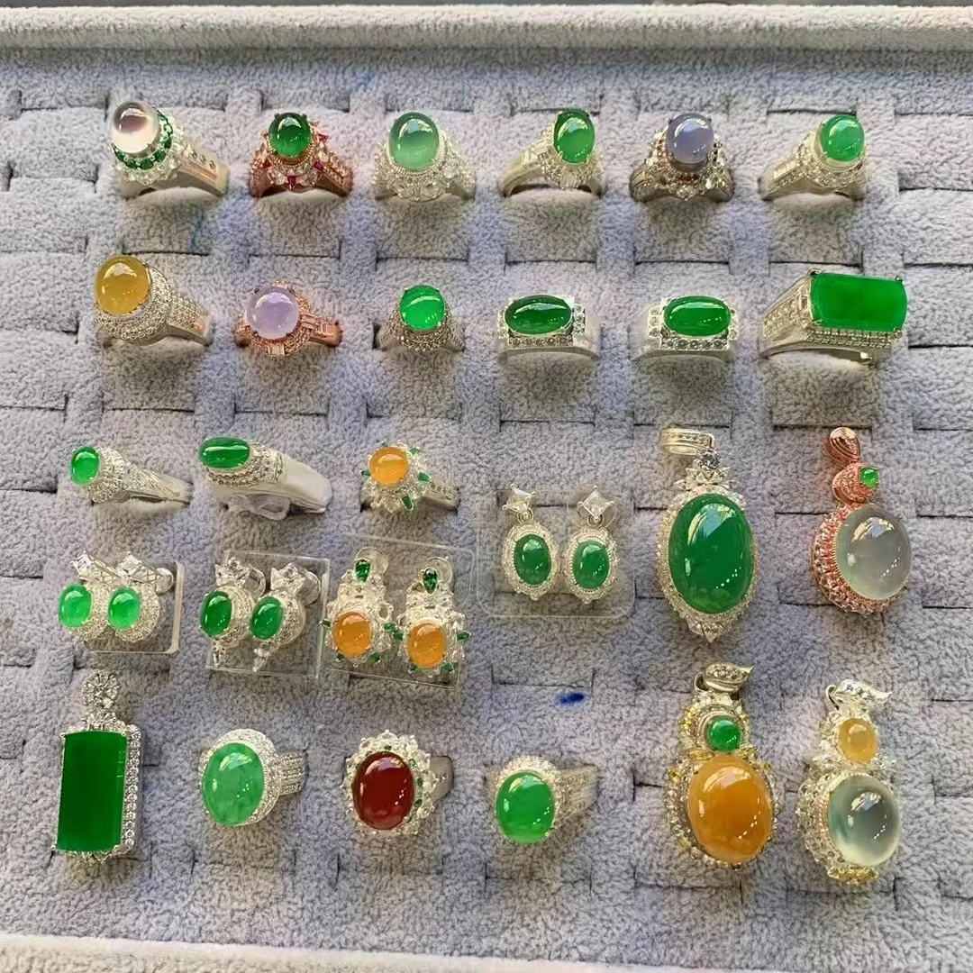 缅甸天然翡翠A货蛋面（多样性发货）