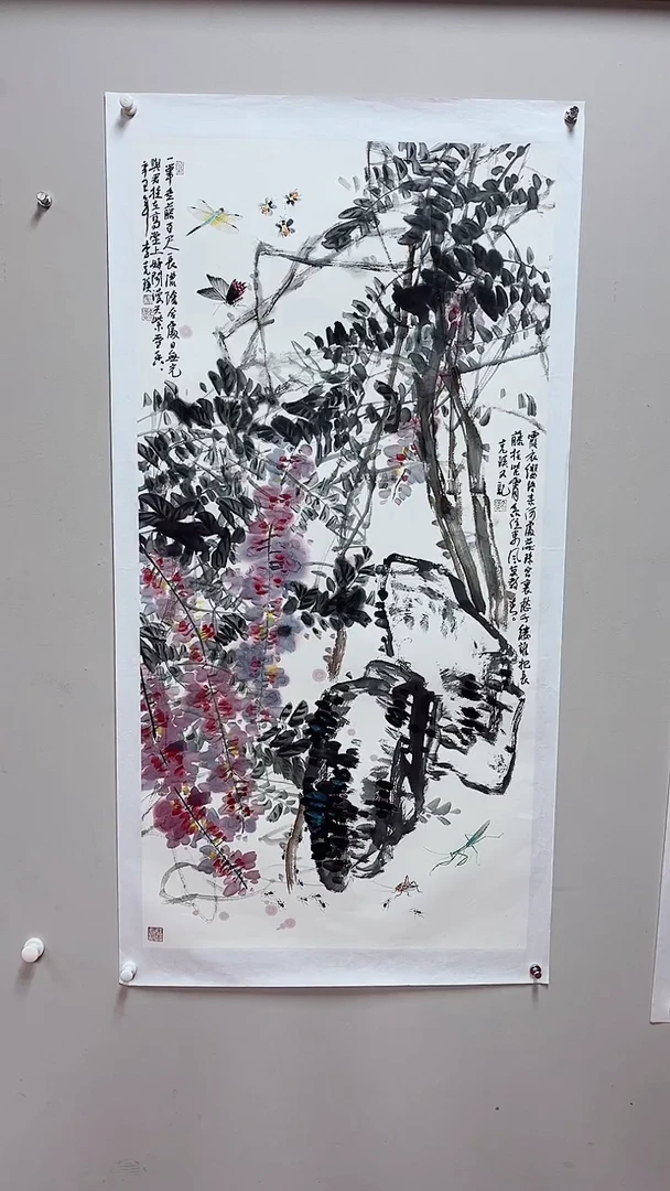 国画李克瑛-花鸟-8平尺-手绘-纸本-国画